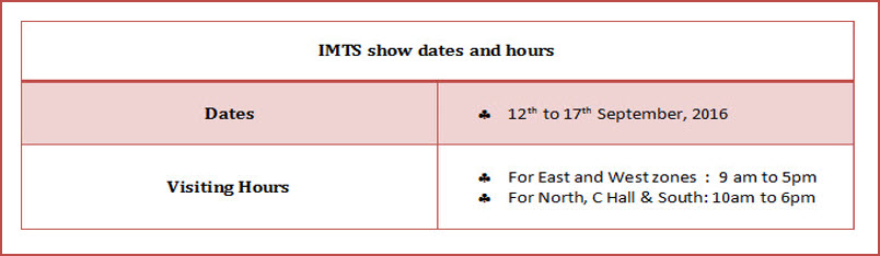 Imts 2016 Schedule